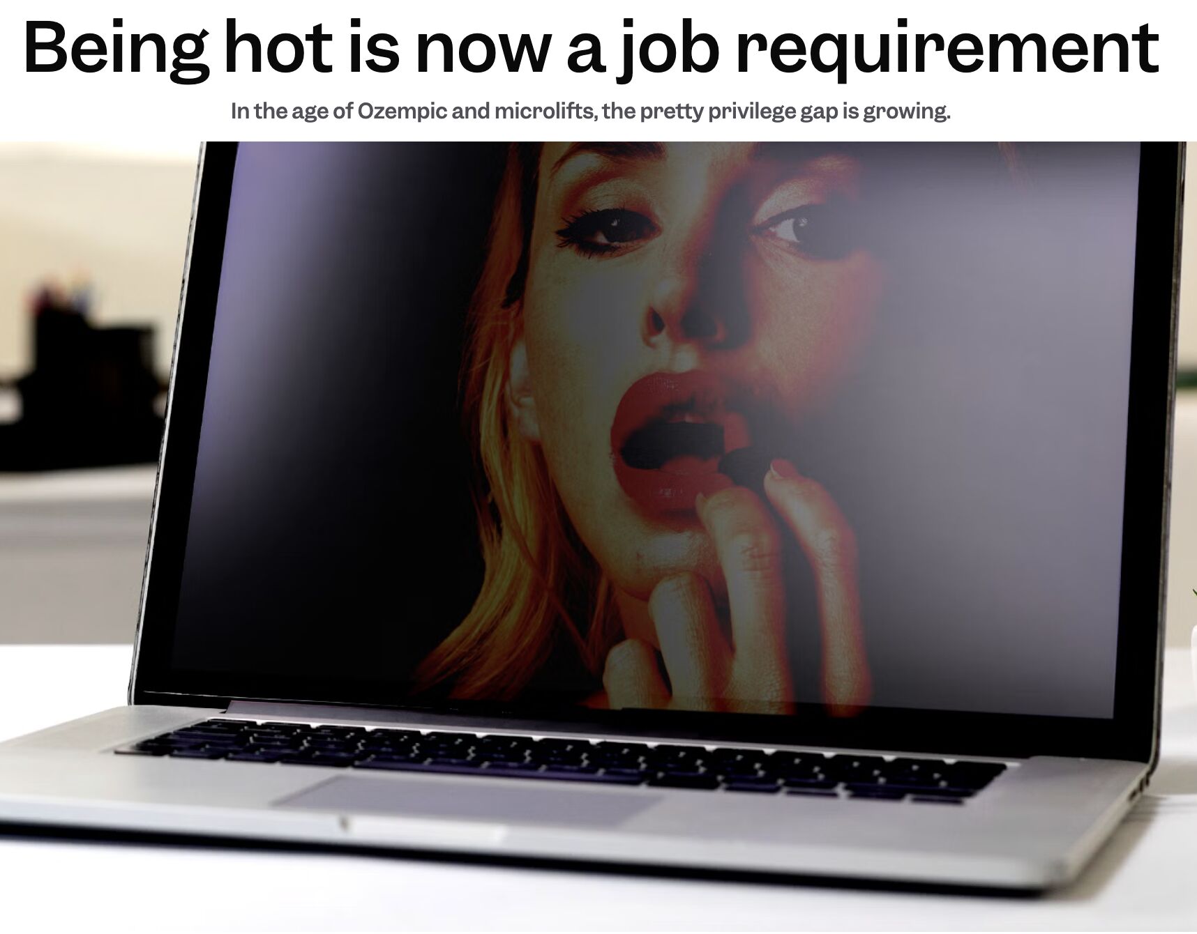 A screenshot of the headline from an article 